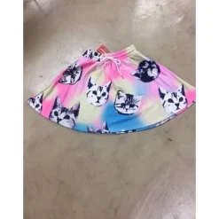 Bottoms>ACDC RAG Marble Cat Flared Skirt