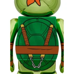 Be@Rbrick>BE@RBRICK Teenage Mutant Ninja Turtles Michelangelo Chrome Ver. 1000％