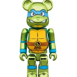 Be@Rbrick>BE＠RBRICK Teenage Mutant Ninja Turtles Leonardo: Chrome Ver. 100％ & 400％ Set