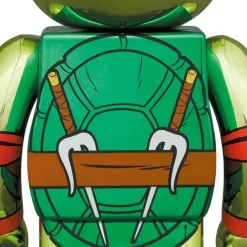 BE＠RBRICK Teenage Mutant Ninja Turtles Raphael: Chrome Ver. 100％ & 400％ Set Sale