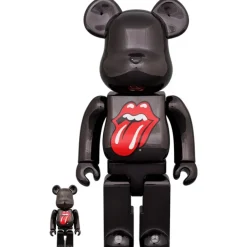 Be@Rbrick>BE@RBRICK The Rolling Stones Lips & Tongue: Black Chrome Ver. 100% & 400%