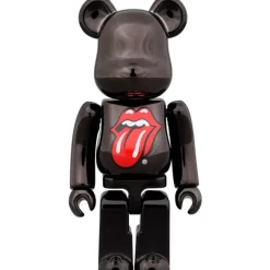 Be@Rbrick>BE＠RBRICK The Rolling Stones Lips & Tongue: Black Chrome Ver. 100％ & 400％