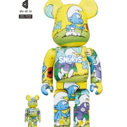 Be@Rbrick>BE@RBRICK The Smurfs The Purple Smurfs 100% & 400% Set