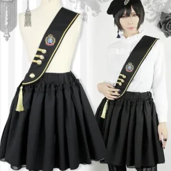 Black MiQuri 2-Way Sash Military Skirt Online
