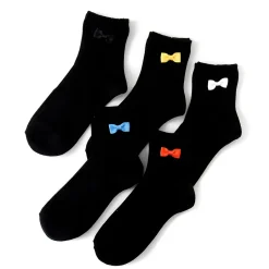 coudre un Colorful Ribbon Black Socks Sale
