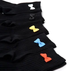 coudre un Colorful Ribbon Black Socks Sale