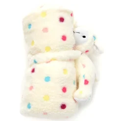Dakko Multi-Color Polka Dot Doll Blanket New