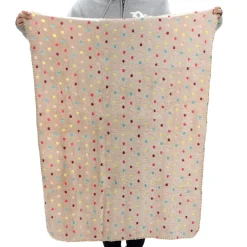 Dakko Multi-Color Polka Dot Doll Blanket New