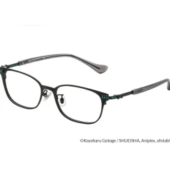 Eyewear>Demon Slayer: Kimetsu no Yaiba Collaboration Muichiro Tokito Model Glass Frame w/ Original Eyeglass Case & Cleaning Cloth Set