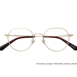Demon Slayer: Kimetsu no Yaiba Collaboration Zenitsu Agatsuma Model Glass Frame w/ Original Eyeglass Case & Cleaning Cloth Set Clearance