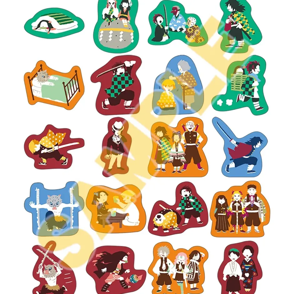 Demon Slayer: Kimetsu no Yaiba Yuru Palette Flake Stickers New