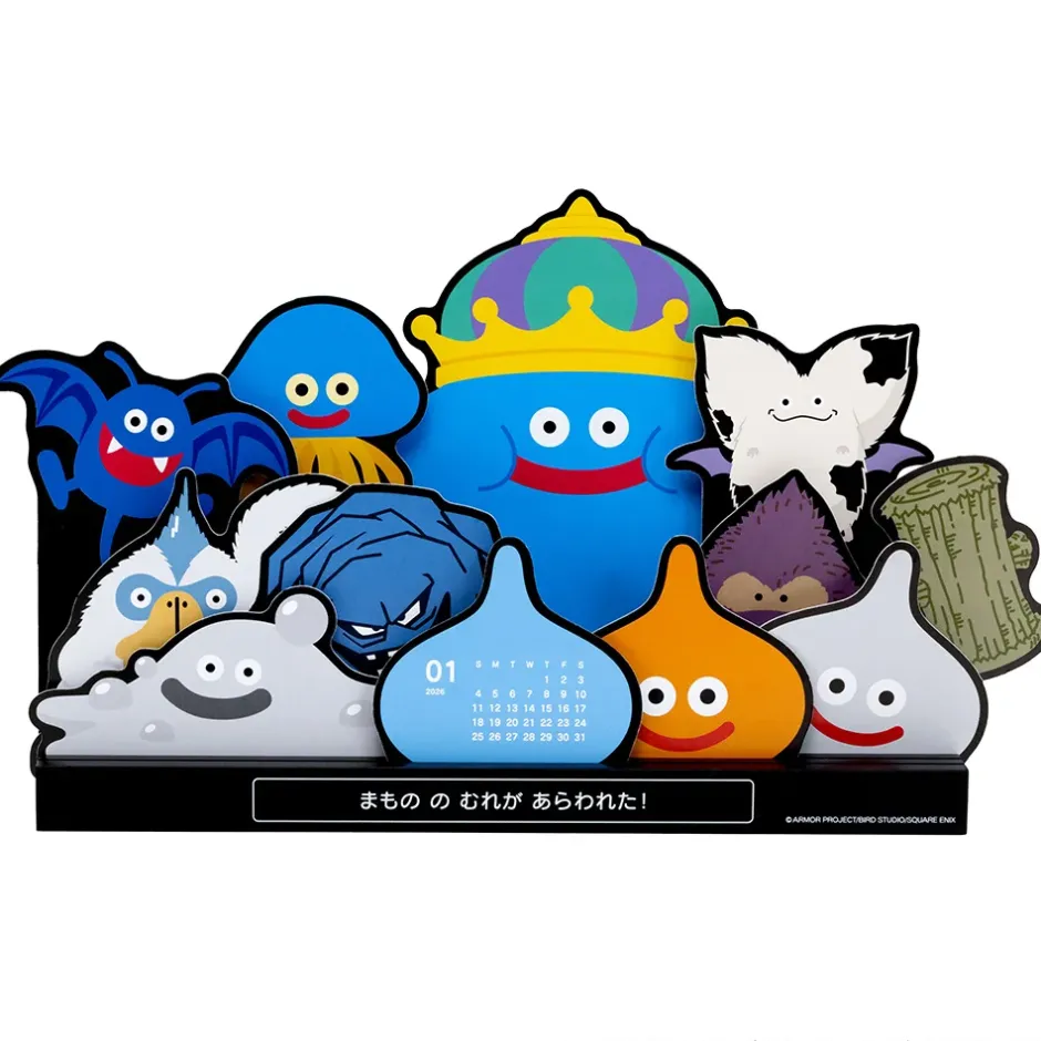 Dragon Quest Bungu Calendar w/ Wooden Base 2026 A Swarm of Monsters Appeared! Best