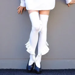 Footwear>ERIMAKI SOX Frilly Knee-High Socks