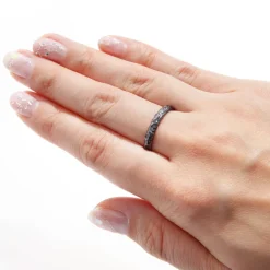 Evangelion Silver Black Moon Ring Hot