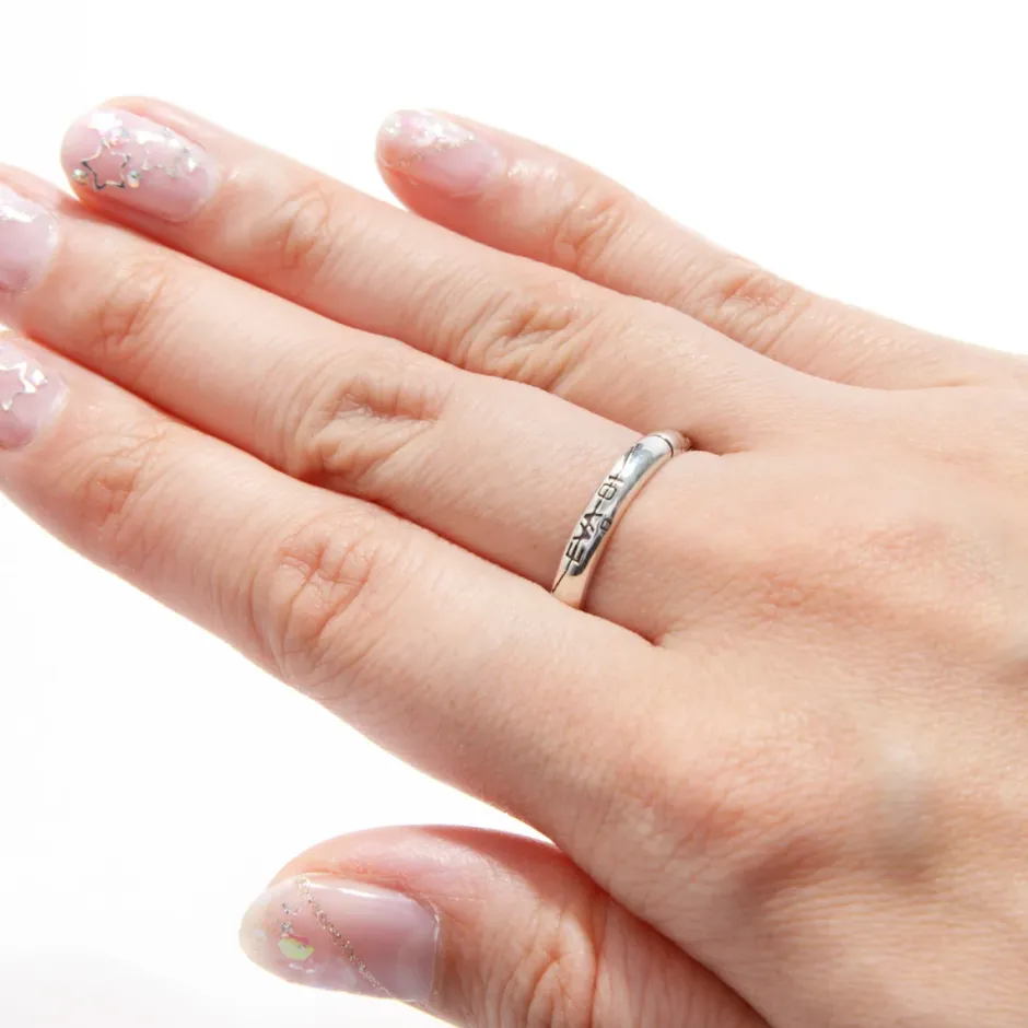 Jewelry & Hair Accessories>Evangelion Test Type Unit-01 Shinji Ikari Silver Entry Plug Ring