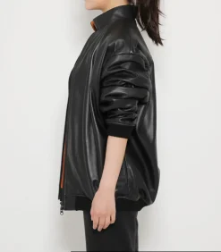 Ghost in the Shell Motoko Black Lamb Leather Blouson Outlet