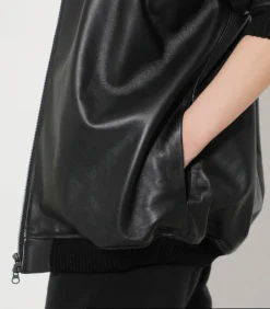 Ghost in the Shell Motoko Black Lamb Leather Blouson Outlet