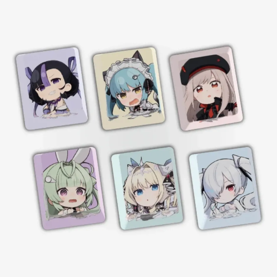 Pouches & Other Cases|Other Goods>Goddess of Victory: Nikke SD Keycap & Keychain Set A