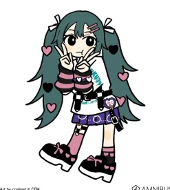 Hatsune Miku Art by Coalowl Plushie Mascot Ver. B Outlet