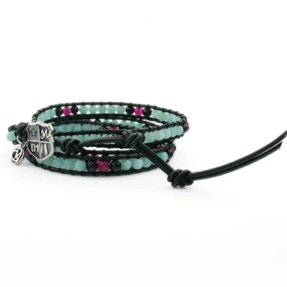 Jewelry & Hair Accessories>Hatsune Miku Leather Wrap Bracelet