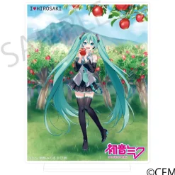 Hatsune Miku x Hirosaki Apple Silver-backed Acrylic Plate Hirosaki Art by Asagao Minoru Outlet