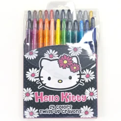 Pens & Writing Supplies>Hello Kitty Daisy 24C Twist-Up Crayon Set