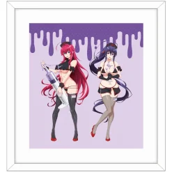 Fine Art>High School DxD Hero Reproduction Art Print Rias Gremory & Akeno Himejima: Black Nurse Ver.