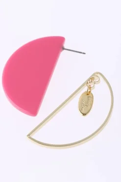 Honey Salon Acrylic Round Earrings Clearance