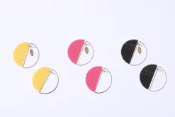 Honey Salon Acrylic Round Earrings Clearance