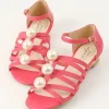 Honey Salon Big Pearl Sandals (Fuchsia Pink) New