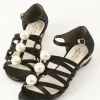 Footwear>Honey Salon Big Pearl Sandals (Black)