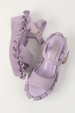Honey Salon Frilly Sandals (Lavender) Hot