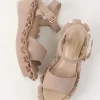 Footwear>Honey Salon Frilly Sandals (Pink Beige)