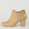 Footwear>Honey Salon Lace-Up Booties (Camel)