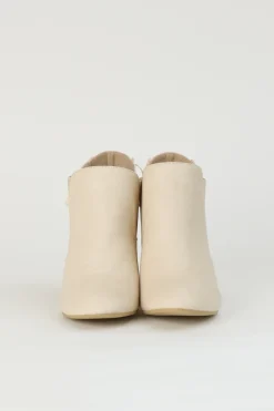 Honey Salon Lace-Up Booties (Light Beige) Discount
