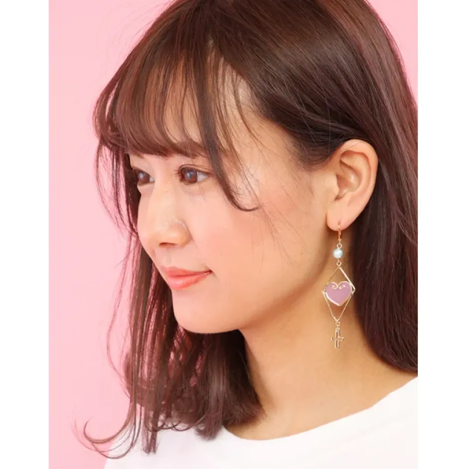 Jewelry & Hair Accessories>Honey Salon Love Cross Earrings