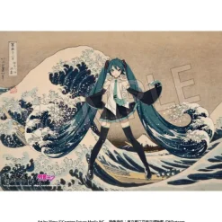 Katsushika Hokusai x Hatsune Miku B2-Size Fabric Poster Thirty-six Views of Mount Fuji: The Great Wave Off Kanagawa Hot