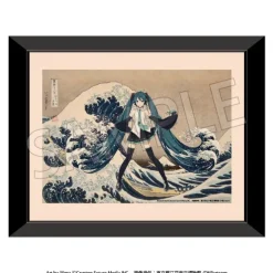 Katsushika Hokusai x Hatsune Miku Reproduction Art Print Thirty-six Views of Mount Fuji: The Great Wave Off Kanagawa Outlet