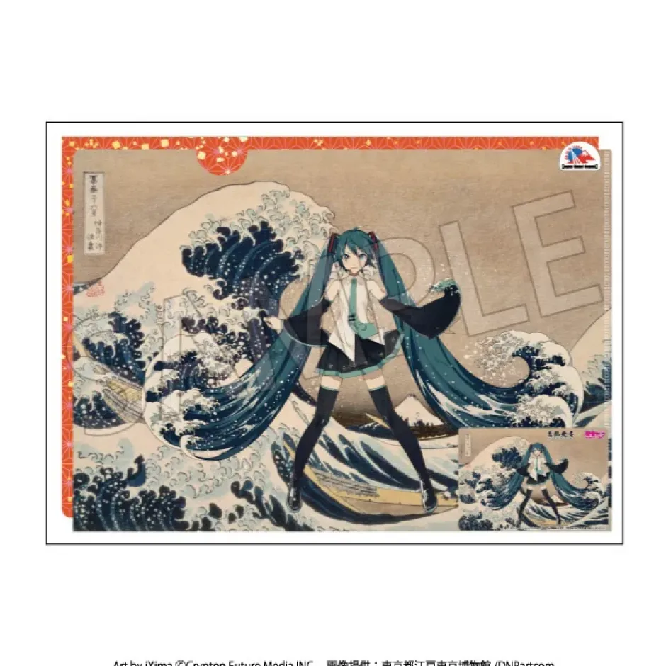 Katsushika Hokusai x Hatsune Miku A4 Clear File & Card Set Best