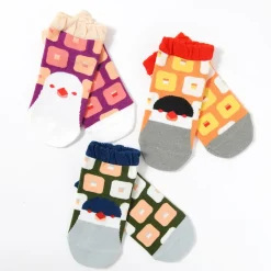 KOTORITACHI Java Sparrow Printed Socks (Square Pattern) Hot