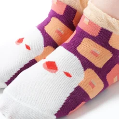 KOTORITACHI Java Sparrow Printed Socks (Square Pattern) Hot