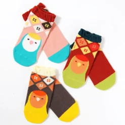 KOTORITACHI Peach-faced Lovebird Printed Socks Discount