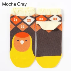 KOTORITACHI Peach-faced Lovebird Printed Socks Discount
