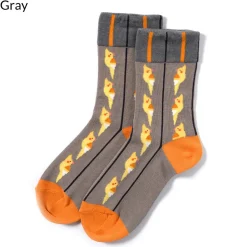 Footwear>KOTORITACHI Short Crew Stripes & Cockatiel Socks