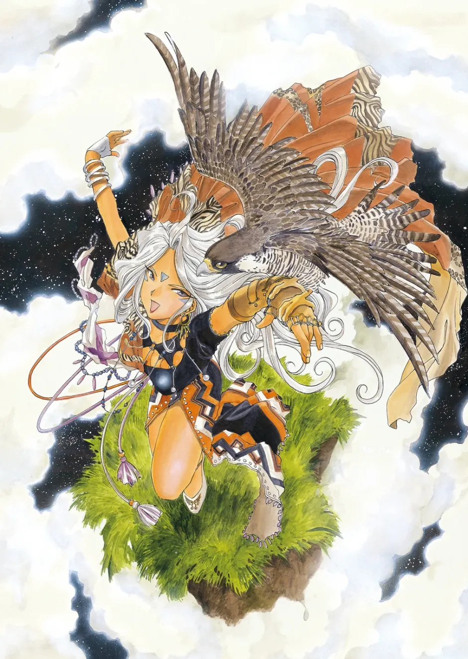 Fine Art>Kousuke Fujishima Signed Limited Edition Framed Oh My Goddess! Primagraphie Art Print: Space Hunter