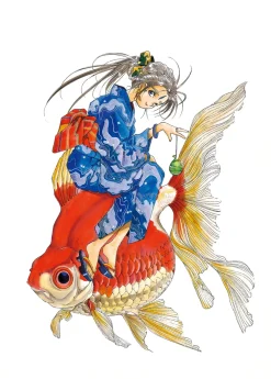 Kousuke Fujishima Signed Limited Edition Framed Oh My Goddess! Primagraphie Art Print: Summer Festival Hot