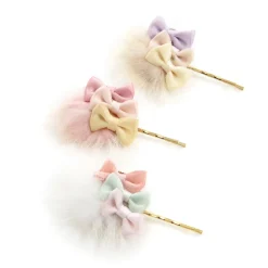 Jewelry & Hair Accessories>Le cocone Fur Ribbon Hair Pin