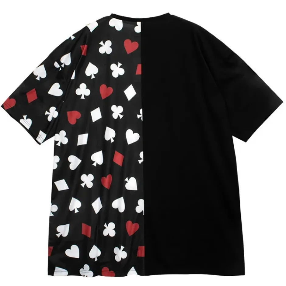 Tops>LISTEN FLAVOR Ace of Heart Playing Cards Switching Top