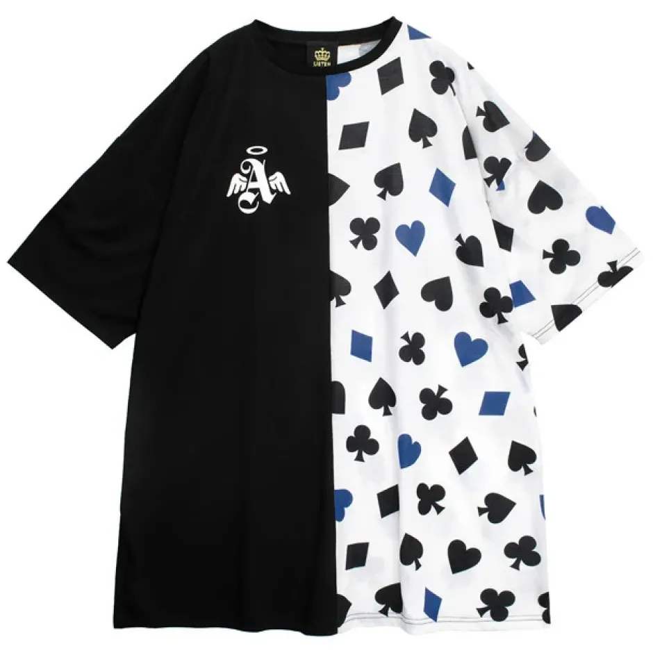 Tops>LISTEN FLAVOR Ace of Heart Playing Cards Switching Top