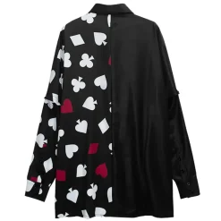 LISTEN FLAVOR Ace of Hearts 2-Way Shirt w/ Necktie Clearance